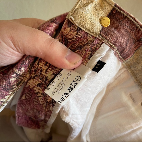 Y2K Rare Roberto Cavalli Floral Leopard Print Denim Patchwork Womens Size US 8 - Picture 12 of 13